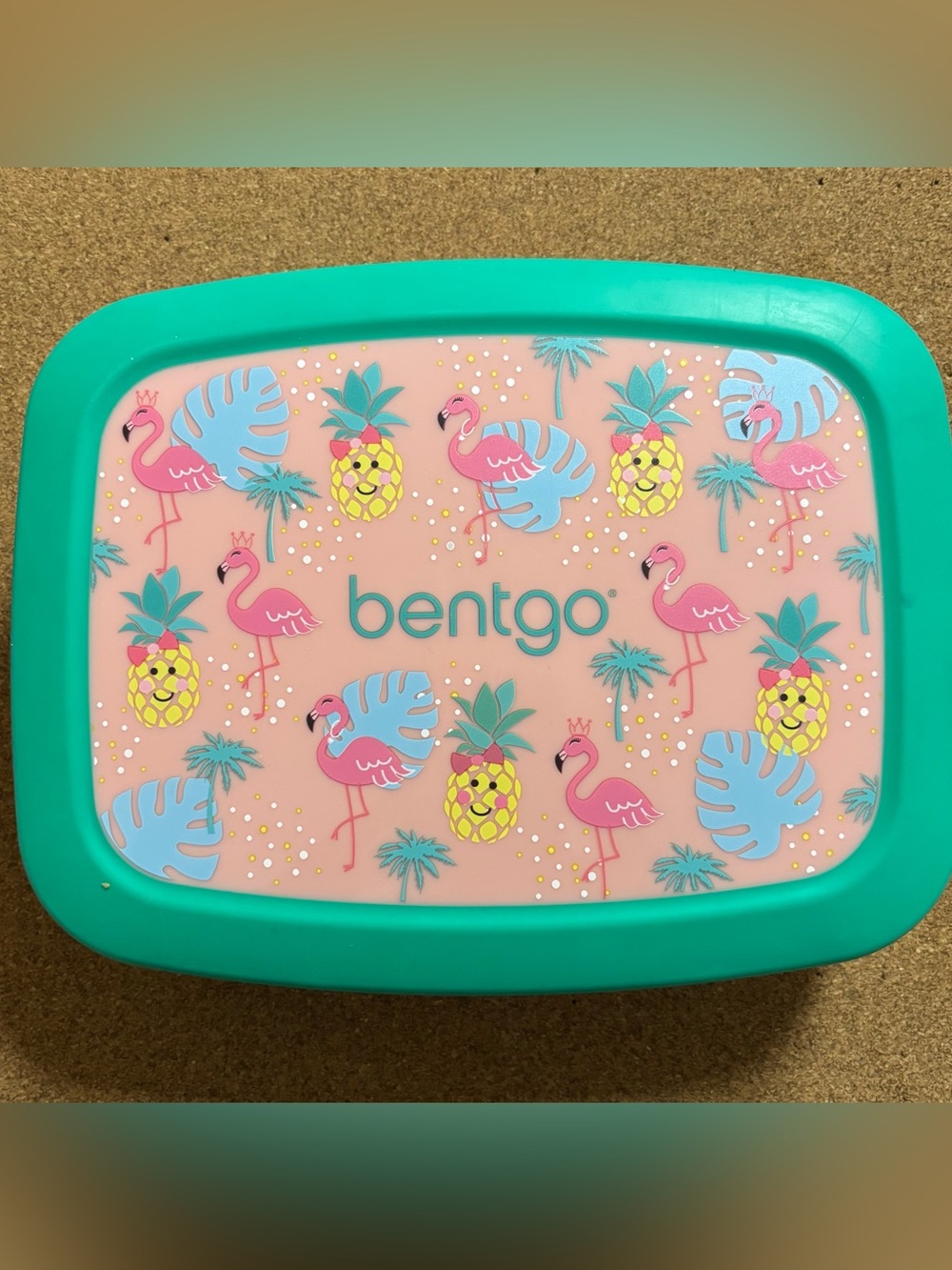Bentgo Tropical Flamingo Pineapple Bento Box Lunchbox Pink & Teal